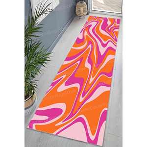 Psychedelic Pattern Printed <b>Rug</b> - Vibrant Modern Home Decor,Nonwoven Soft <b>Rug</b> - Product Image 5
