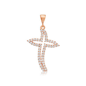 Croix minimaliste religieux CZ 925 pendentif en argent bijoux à breloque bijoux fins en gros bijoux artisanaux - Product Image 6