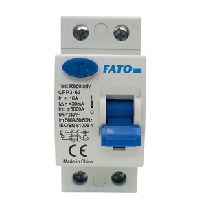 เบรกเกอร์ป้องกันไฟรั่ว FATO แบบ 2 ขั้ว 16A 30mA สำหรับใช้ในบ้าน - Product Image 3