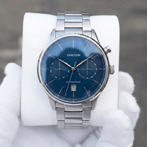 Reloj de Acero Inoxidable de Lujo con Logotipo Personalizado OEM, Movimiento Automático Miyota 9122, Brazalete de Acero de 40 mm, Fecha, Día y Mes, Reloj Mecánico - Product Image 1