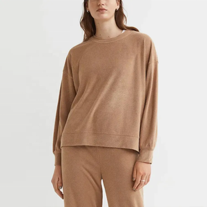 Survêtement en éponge personnalisé tendance OEM pour femmes survêtement unisexe de créateur simple survêtement vêtements de sport décontractés survêtement - Product Image 1