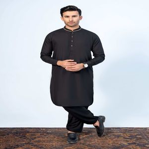 SHALWAR KAMEEZ POUR HOMMES DE COULEUR NOIRE À VENDRE AU PRIX DE GROS TOUTES TAILLES ET COULEUR NOUVEAU DERNIER DESIGN 2024 - Product Image 1