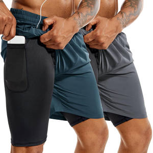 Short d'entraînement respirant en polyester et spandex pour homme, avec poche pour la course à pied et le basket-ball, séchage rapide - Product Image 1