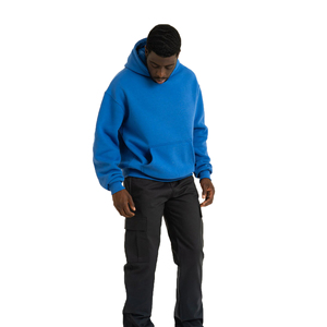 Sudadera con capucha de algodón 100% de gran tamaño personalizada, jersey de talla grande de 500g/m² con logotipo impreso bordado en 3D para hombres, sudaderas con capucha para la temporada de invierno - Product Image 6