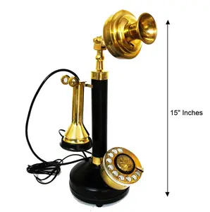 老式电话制作黄铜航海家居装饰客厅电话最佳装饰餐具复古黄金整理