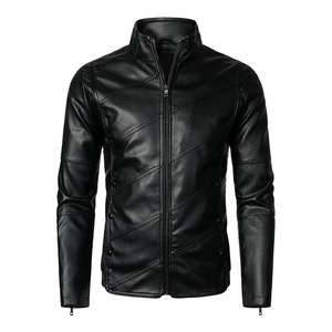 Nouvelle tendance, veste en cuir de qualité supérieure 2025, streetwear, broderie épaisse, fermeture éclair, veste en cuir de moto pour hommes - Product Image 6