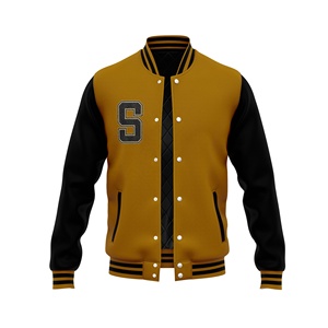 Chaqueta Bomber Varsity Personalizada con Parches de Chenilla Bordados, Estilo Primavera, Formal, con Letras en la Parte Delantera, Unisex, 100% Algodón Recubierto - Product Image 1