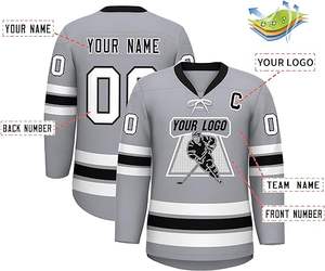 Ealer diseño personalizado jerseys sublimación hombres jóvenes hockey sobre hielo Jersey equipo universitario hockey Jersey venta personalización equipo uniforme - Product Image 6