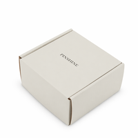 Boîte d'emballage personnalisée minimaliste en papier crème pliable pour parfums, bijoux, cadeaux de mariage
