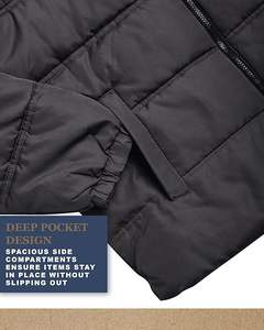 Chaqueta de Invierno para Hombre Outfitters - Abrigo Acolchado Aislante, Chaqueta de Invierno Gruesa con Capucha para Hombre - Product Image 6