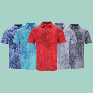 Oem Quick Dry Slim Fit moisture wicking <b>100</b>% <b>Polyester</b> Sublimation Printed Golf Attire Men Loose Fit Polo <b>Shirt</b> Custom logo - Product Image 2