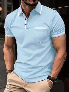 Camisetas Casuales para Hombre al por Mayor, Color Personalizado, 100% Poliéster, Manga Corta, Impresión Personalizada, Alta Calidad, Antiarrugas - Product Image 6