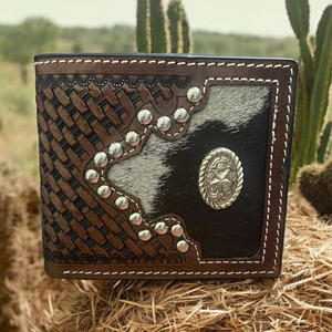 Men's Handcrafted Vintage Cowhide Leather Wallet Anime Logo Design Long Slim RFID Protected <b>Snap</b> Fashion Nylon Lining Wholesale - Product Image 1