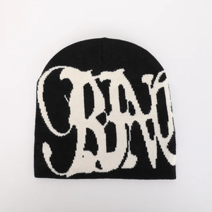 Custom Jacquard Knitted Winter Warm <b>Hat</b> Silk <b>Lined</b> Beanies with <b>Satin</b> Cuffless Manufacturer Beanie Travel Appropriate - Product Image 2