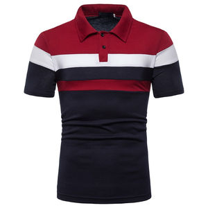 Golf de manga corta de secado rápido para hombre de alta calidad para Polos diseño personalizado estampado Original satén tejido transpirable al por mayor - Product Image 5