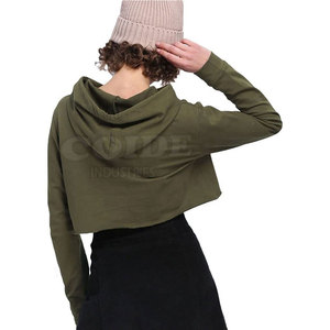 Confortable femmes Crop Top Hoodies Design personnalisé utilisation extérieure femmes Crop Top Hoodies couleur personnalisée - Product Image 5