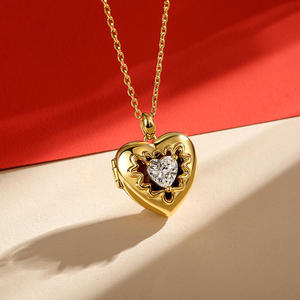 Jeulia Personalized Heart Photo <b>Locket</b> Necklace with Birthstone - Product Image 6