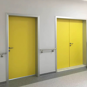 Diseño de puerta de seguridad de hospital manual de acero inoxidable moderno para proyectos de salud de laboratorios clínicos con características antirrobo - Product Image 1