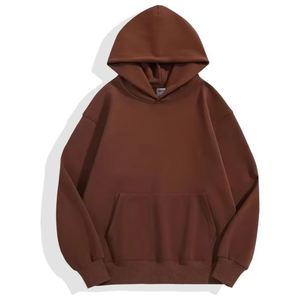 Imprimé personnalisé grande taille poids lourd 600 Gsm 100% coton hommes Streetwear essentiel sweat à capuche pull surdimensionné sweats à capuche - Product Image 3