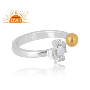 Último diseño, anillo de piedras preciosas de Luna de arcoíris Natural de Plata de Ley 925, joyería personalizada para mujer, regalo para ella - Product Image 4