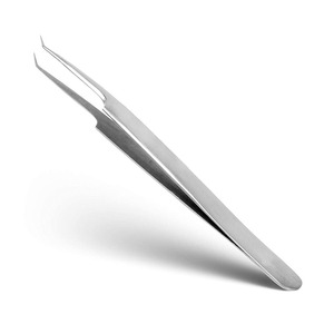 Éliminer les perchoirs Vente en gros Pince à cils de précision fine Pince à épiler d'extension de cils en acier inoxydable à pointe fine pour la beauté - Product Image 4