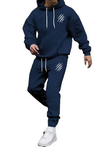 Conjunto de Pantalones y Chaqueta Deportiva con Capucha y Logotipo Personalizado para Hombre, Transpirable, 100% Algodón, Ropa Deportiva, Pedidos al por Mayor - Product Image 4