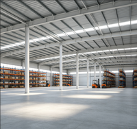 Bâtiment commercial préfabriqué en acier léger Huayi, entrepôt, atelier métallique avec services de soudage et de découpe