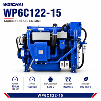 Moteur diesel de propulsion principale marine SCDC Weichai WP6 Series WP6C122-15 90 kW pour navire de passagers, bateau de marchandises, haute fiabilité
