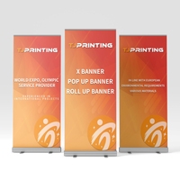Bannières rétractables en gros Bannière roulante Support d'écran enroulable Standee en aluminium