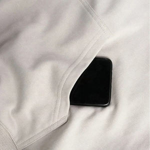 2024 moda de invierno de alta calidad personalizado sólido polar algodón empalme sudaderas con capucha para hombre técnica bordada disponible al por mayor - Product Image 6