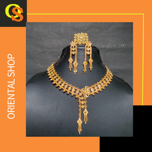 Recién llegado collar pendientes anillo conjunto con 22K chapado en oro de estilo de lujo conjunto de joyas para la venta por los exportadores - Product Image 5