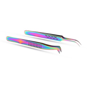 Meilleures pinces à épiler professionnelles pour extensions de cils, pointes en fibre pour une prise parfaite des cils, légères et pointues - Product Image 2