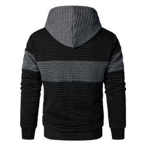 Sudadera con capucha de lana cálida de invierno informal para hombre, jersey de manga larga con 100% de algodón, ropa de calle suave y cómoda para trajes de gimnasio - Product Image 4