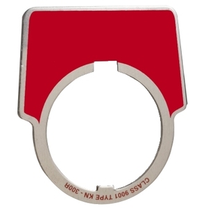 Per SCHNEIDER ELECTRIC 9001KN300R Harmony 9001K/9001SK, targhetta vuota in alluminio da 30mm con lettere rosse e argento 44x50mm per leggende elettriche - Product Image 1