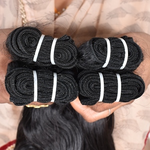 Extensions de cheveux humains bruts 100 % non traités, ondulés, en gros, cuticules alignées, fournisseur, couleur noire naturelle, aspect soigné - Product Image 3