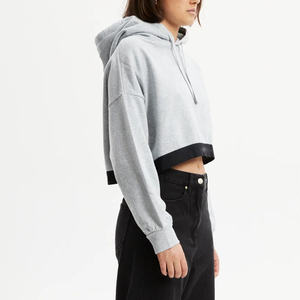 เสื้อฮู้ดดีไซน์ใหม่ โลโก้สั่งทำ สำหรับผู้หญิง รุ่นหลวม แขนยาว แฟชั่น เสื้อฮู้ดครอปท็อป - Product Image 3