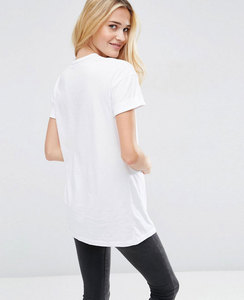 T-shirt pour femme de haute qualité 100 % coton, coupe ajustée, vêtements surdimensionnés, fournisseur, étiquette de col et emballage personnalisés - Product Image 2