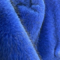 Tissu en fausse fourrure Little Fox bicolore bleu royal, 100% polyester, résistant à l'abrasion, infroissable, pour vêtements, jouets, décoration intérieure