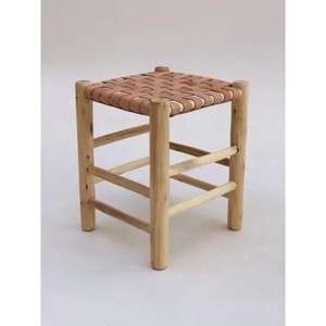 Tabouret Pouf Ottoman Marocain Fait Main, Repose-Pieds Décoratif Bohème, Coussin Traditionnel Berbère pour Salon et Maison - Product Image 1