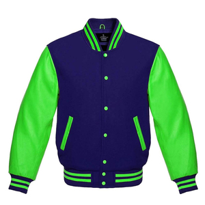 Nuevo soporte de cuerpo de lana de invierno personalizado para hombre, parches de chenilla bordados Reversible de secado rápido Varsity Letterman Baseball College - Product Image 2