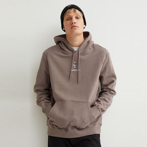 Sudadera básica de algodón 100% de gran tamaño para hombre, ropa de calle, sudadera cuadrada de peso pesado con técnicas bordadas - Product Image 4