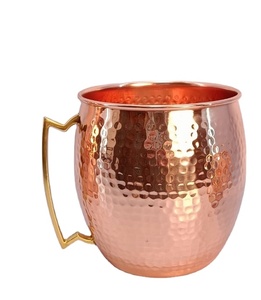 Grande tasse en cuivre personnalisée martelée, chope à bière en cuivre, chope à Mule de moscou et 100% de qualité pure - Product Image 1