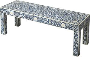 Console en incrustation d'os, meuble en incrustation d'os fait à la main, table - Product Image 2