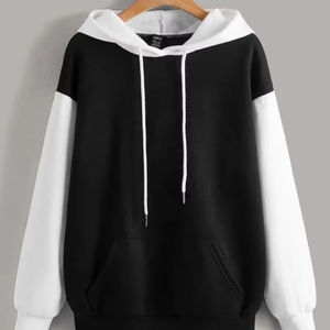 Sweats à capuche élégants en polaire uni et perlé avec motifs brodés et imprimés numériquement en sérigraphie sur polyester/coton pour l'hiver - Product Image 1