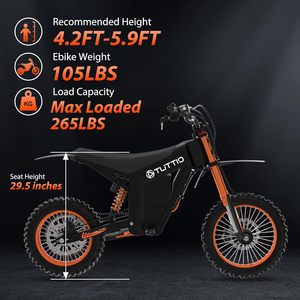 Elettrico-Dirt-Bike per adolescenti adulti, 14 "/12" pneumatico grasso 2000W elettrico-moto con batteria 48V 21AH freni idraulici da 37mph - Product Image 5