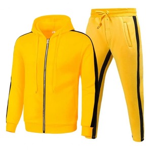 Sudaderas con capucha y pantalones de chándal de algodón de 450gsm de alta calidad, chándal Unisex con logotipo personalizado, conjunto de chándal con cremallera de gran tamaño para hombres - Product Image 4