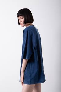 2022ผู้หญิงขนาดใหญ่สบายๆเสื้อยืดสี Moonwash ซักผ้าเทคนิคคุณภาพสูงผ้าฝ้าย100 180-280 GSM OEM - Product Image 4