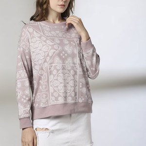 สเวตเชิ้ต80% คอตตอน20% ใยสังเคราะห์สำหรับผู้หญิงเสื้อสเวตเชิ้ตผ้าฟลีซทำจากโพลีเอสเตอร์ทรงหลวมพอดีตัว - Product Image 1