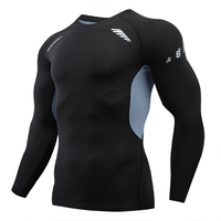 Camisetas de compresión para entrenamiento de hombre, para gimnasio, ejercicio, atletismo, correr, de secado rápido, transpirables, de manga larga, deportivas.