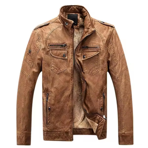 Veste en cuir pour homme de haute qualité, respirante, pour l'hiver, à manches longues, décontractée, tendance, vêtements d'extérieur, logo personnalisé, OEM, vente en gros - Product Image 5